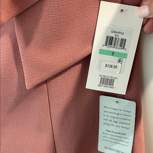 Elegant Mauve Tie-Neck Midi Dress - Picture 5 of 5